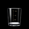 Ye Yu tempered glass liquor cup with scale for home use, foreign wine beer mug 23 liang, gold scale 2.5 liang tempered cup - set of 10