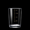 Ye Yu tempered glass liquor cup with scale for home use, foreign wine beer mug 23 liang, gold scale 2.5 liang tempered cup - set of 10