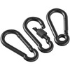 Tianzhuo Hardware black 304 stainless steel spring buckle carabiner safety buckle key chain hoist buckle nut belt ring buckle dog chain buckle M6 (standard type)-2 pieces