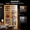 CIGARLOONG 808W red wine cabinet with constant temperature and moisturizing, large capacity stainless steel cabinet, multi-functional storage double-door humidifying cabinet, inverter compressor cabinet, red wine display cabinet, storage cabinet with anti-fog door 808W rose gold + beech wood shelf + stainless steel cabinet
