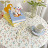 An Junshengfeng Floral Plaid Table Cloth Velvet Girly Heart Student Desk Cloth Pad Photo Background Cloth Puppy Party Party 90*90cm (suitable for square tables and round tables)