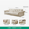 Quanyou Home Modern Simple Yunlang Sofa Living Room Removable and Washable Fabric Sofa Small Apartment 2025 New Straight Row Sofa Regular Style | Three-proof Chenille Cloud White | 2.7m Mother-infant Contact Fabric + Fully Removable and Washable + White Goose Feather + Increased Seat Depth