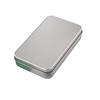 Square tinplate box U disk metal packaging box one-piece flip-top storage box pill box jewelry gift candy box portable flip-top box 15.3x9.2) silver