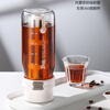 Bincoo Cold Brew Pot Coffee Cold Brew Cup Portable Cold Brew Bottle Cold Brew Cup Glass Couple Water Cup Ice American Coffee Pot Transparent White 600ml+Gift