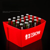 Xuanshi thickened rectangular bar beer bucket ice bucket beer basket with ice cube beer frame beer rack ktv wine basket square ice bucket black large