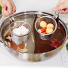Anbuy 304 stainless steel hot pot colander kitchen household hanging side noodles spoon colander filter basket colander S1285
