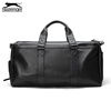 Slazenger large-capacity PU leather shoulder bag crossbody bag men's sports fitness bag dry and wet separate portable luggage bag New Year gift