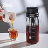 Bincoo Cold Brew Pot Coffee Cold Brew Cup Portable Cold Brew Bottle Cold Brew Cup Glass Couple Water Cup Ice American Coffee Pot Transparent White 600ml+Gift