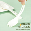 SHUANG YU disposable forks and spoons 50 pieces individually packed corn-based plastic spoons and cutlery fruit cake ice cream forks and spoons