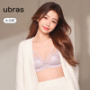 Ubras Yu Shuxin's same style sunlight vanilla lace rabbit ear cup big breast bra no wire bra soft gray purple M