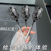 Vinoa stainless steel spoon Internet celebrity high-looking fruit watermelon spoon lantern spoon Korean creative soup eating spoon Starlight Silver 1 piece treasure light luxury high-looking rice spoon extended handle