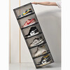 Raft core acrylic shoe box magnetically transparent transparent household shoe storage box dust-proof and oxidation-proof thickened space shoe rack shoe cabinet front door double magnetic suction multiple pieces more cost-effective transparent black 1 pack 48 size high-top shoes