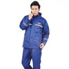 Riding rainstorm emergency rescue reflective strip raincoat and rain pants set Navy L