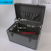 An Junsheng aluminum alloy tool box large lockable metal storage box instrument display suitcase outer diameter 44*30*31 black empty box partition