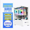 Nine-tailed fox sea view room column-free MINI computer case desktop double-sided glass side see-through/support MATX motherboard/120 water cooling T09 column-free MINI sea view room black empty box