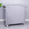 Stainless steel trolley garbage transfer cart waste recycling turnover box hospital clinic sterile mobile waste 800*450*800 (201) style one (excluding inner barrel)
