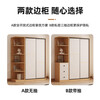 Jingran ENF grade solid wood wardrobe bedroom sliding door storage cabinet modern simple storage cabinet combination all solid wood wardrobe two doors main cabinet 120 + side cabinet + top cabinet