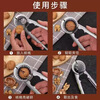 Jing'anmei chestnut opener household walnut clip peeling core thickening with spring nut artifact chestnut opener sheller 1 four-clamp silver