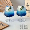 Meikejie ins style short-footed glass cocktail cup drink cup soda sparkling water cup drink bartending cup feeling Internet celebrity goblet set of 2