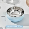 TREEJACK 304 stainless steel gradient color ramen soup bowl, high-looking ice cream salad bowl, double-layer anti-scalding cold noodle bowl