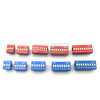 Dafuri DIP switch toggle side dial flat dial coding patch 2P 4 5 6 8 9 10 bits 2.54mm red, blue and black 2.54mm straight plug 1 bit blue (5 pcs)