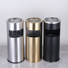 Hotel lobby stainless steel trash can cigarette butt column cigarette extinguisher bucket with ashtray outdoor smoking area elevator entrance vertical 22*60 without liner