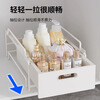 Quanshi kitchen storage rack, dish pull-out basket in the cabinet, multi-functional under sink storage rack, countertop layered storage rack, iron storage rack - extra large size, non-slip/smooth pull-out/can be used in stacks