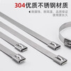 304 stainless steel cable tie self-locking metal cable tie room outdoor marine binding belt strong cable tie tensioner 4.6mm*150mm 100 pieces