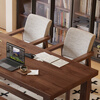 Kao solid wood desk goes to the living room to transform into a large long table study table conference desk reading negotiation table 02#Pujin chair