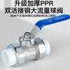 Submarine PPH25 PPR stop ball valve 6-point water pipe valve double union brass check valve (25 caliber)