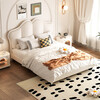 Wufan Guangdong Foshan Leather Bed French Retro Butterfly Bed Cream Style Double Bed 1.8m