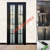Meikejie folding door titanium magnesium aluminum alloy glass bathroom kitchen balcony partition hanging rail door simple customization white 638