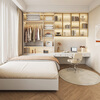 Sophia tatami small apartment bed cabinet integrated light luxury style bed wardrobe bookcase combination integrated second bedroom whole house customization membership bonus (consult customer service to enjoy discounts)