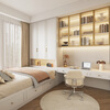 Sophia tatami small apartment bed cabinet integrated light luxury style bed wardrobe bookcase combination integrated second bedroom whole house customization membership bonus (consult customer service to enjoy discounts)
