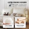 Befan Light Luxury Cream Style Bedside Cowhide Soft Bed 1.8m Master Bedroom Double Bed Large Storage Puff Wedding Bed Single Bed Headcoat Leather Bed 1.8x2m Frame Bed/15cm Steel Wood Laminated Framework