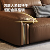 Dipu Green Leather Cowhide Sofa Italian Minimalist Internet Celebrity Elephant Ear Top Ten Brands 3.1 Meter Sofa Ultra Babini