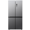 Midea 60 cm ultra-thin zero-distance embedded cross-door four-door air-cooled frost-free first-level energy efficiency dual-frequency bottom cooling energy-saving smart home refrigerator 508 liter dual system BCD-508WUSPZM (E) gray