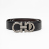 Ferragamo men's belt belt business formal wear 3.5CM wide free-cut double-sided gift for boyfriend Luxury goods 679710 689134