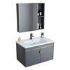 Jomoo's new bathroom washbasin cabinet combination space aluminum small apartment bathroom cabinet integrated ceramic washbasin sink dz 43 complete set + mirror cabinet width 35