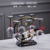 Haoqifang Crystal Red Wine Glass Hanging Rack Decanter Set Upside Down Solid Wood Large Capacity Goblet Rack Wine Cabinet Decoration Housewarming Gift Marble Fulu Wine Rack B Set