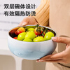 TREEJACK 304 stainless steel gradient color ramen soup bowl, high-looking ice cream salad bowl, double-layer anti-scalding cold noodle bowl