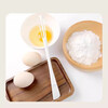 Manual egg beater, durable mixer with scraper, multi-functional mini small cream whipping stick with long handle, thickened and durable, 1-pack, easy to clean, double-head cooking mixer