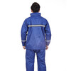 Riding rainstorm emergency rescue reflective strip raincoat and rain pants set Navy L