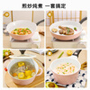 KYOCERA ceramic pan non-stick frying pan wok milk pot soup pot less oil smoke household induction cooker kitchen utensils and pots set pink ceramic flat bottom non-stick pan 4-piece set