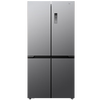 Midea 60 cm ultra-thin zero-distance embedded cross-door four-door air-cooled frost-free first-level energy efficiency dual-frequency bottom cooling energy-saving smart home refrigerator 508 liter dual system BCD-508WUSPZM (E) gray