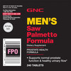 GNC Saw Palmetto Pumpkin Seed Lycopene Prostate Male Saw Palmetto Fruit Extract Tablets Male Saw Palmetto Formula 500mg/240 Tablets