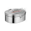 Rexton stainless steel lunch box student lunch box square multi-layer steamed lunch box fast food box worker employee lunch box food grade extra thick and deepened medium single layer food grade material stainless steel