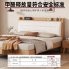Zunzhi solid wood bed thickened soft package 1.5 meters double bed home master bedroom 1.8 meters large bed simple single rental house bed soft back bed 1.5*2 meters