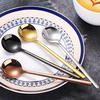 Fat Donglai's same coffee spoon stirring spoon 304 stainless steel small spoon golden small round spoon bird's nest spoon honey 410 15 cm small round spoon true color