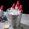 Feihuan Internet celebrity stainless steel ice bucket ice bar champagne bucket commercial KTV special ice bucket beer red wine bucket portable ice bucket 16cm (2L) with ice clip